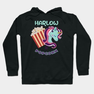 Harlow And Popcorn Funny Popcorn The Pony Hoodie